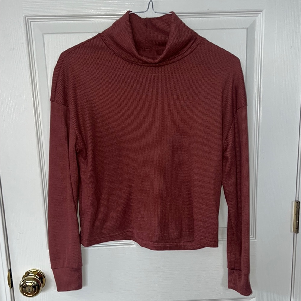 Women's Mauve Turtleneck Top